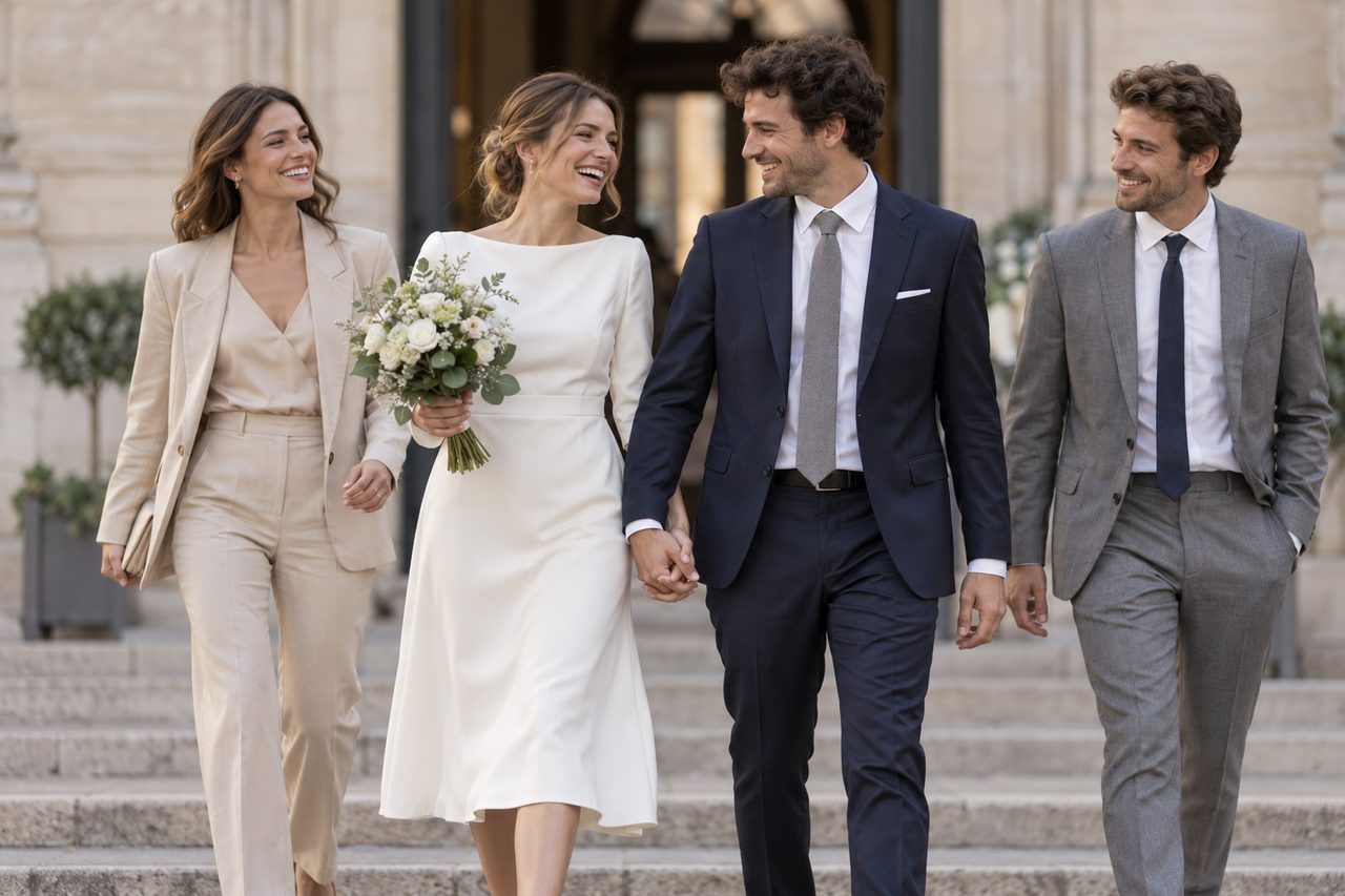 Mariage civil : choisir une tenue élégante sans en faire trop