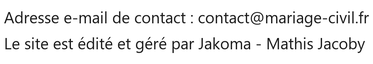 Coordonnées de l'éditeur du site