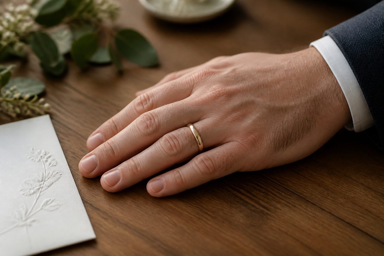 Choisir une alliance de mariage pour homme : métal, forme et budget